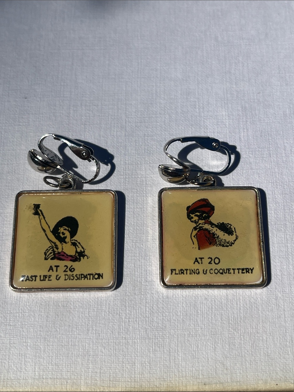 Charm earrings clip on